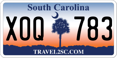 SC license plate XOQ783