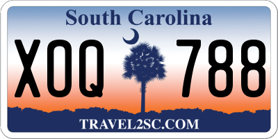 SC license plate XOQ788