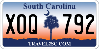 SC license plate XOQ792