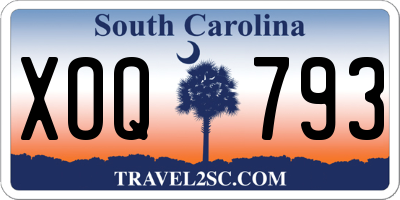 SC license plate XOQ793