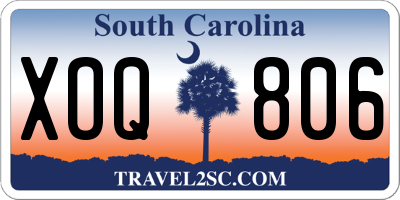 SC license plate XOQ806