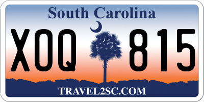SC license plate XOQ815