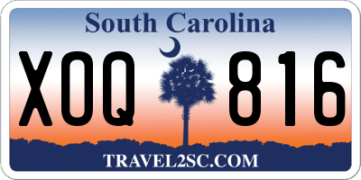 SC license plate XOQ816
