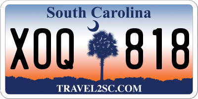 SC license plate XOQ818
