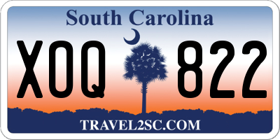 SC license plate XOQ822