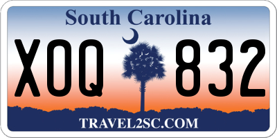 SC license plate XOQ832
