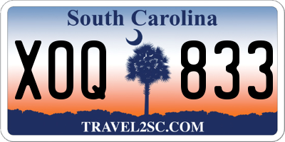 SC license plate XOQ833