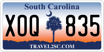 SC license plate XOQ835
