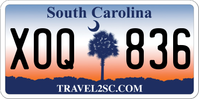 SC license plate XOQ836
