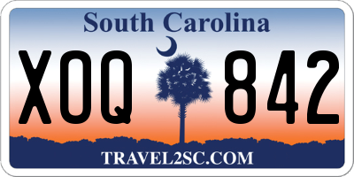 SC license plate XOQ842