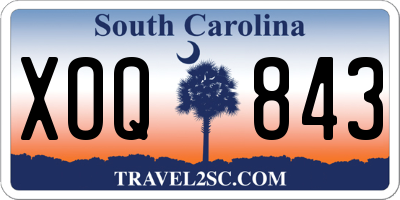 SC license plate XOQ843