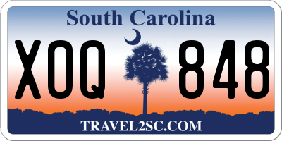SC license plate XOQ848