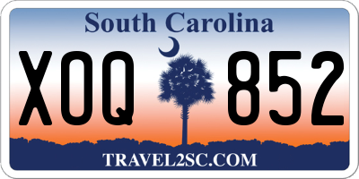 SC license plate XOQ852