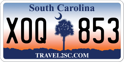 SC license plate XOQ853