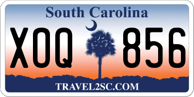 SC license plate XOQ856