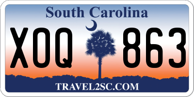 SC license plate XOQ863