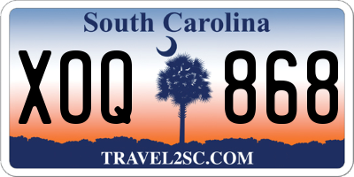 SC license plate XOQ868