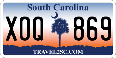 SC license plate XOQ869