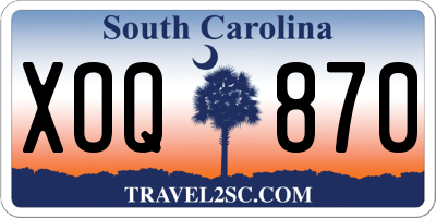 SC license plate XOQ870