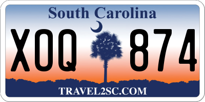 SC license plate XOQ874