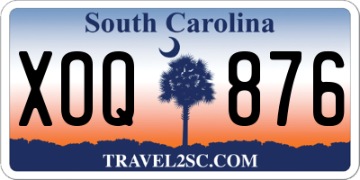 SC license plate XOQ876