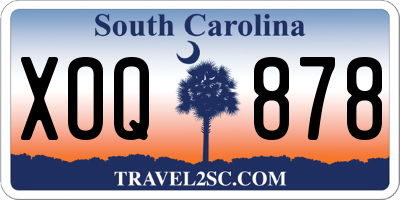 SC license plate XOQ878