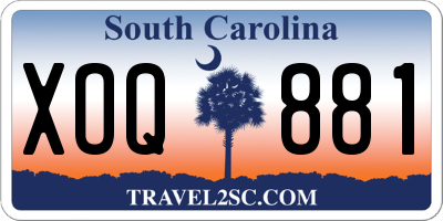 SC license plate XOQ881