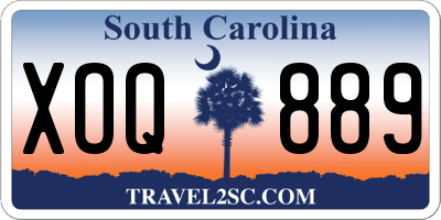 SC license plate XOQ889