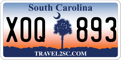 SC license plate XOQ893