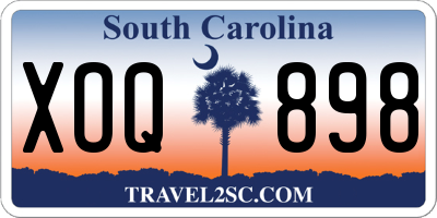SC license plate XOQ898