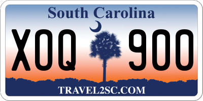 SC license plate XOQ900