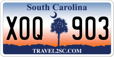SC license plate XOQ903