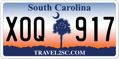 SC license plate XOQ917