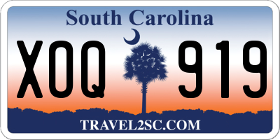 SC license plate XOQ919