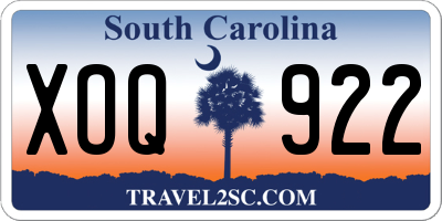 SC license plate XOQ922