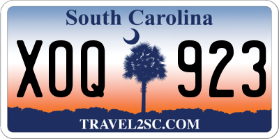 SC license plate XOQ923