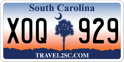 SC license plate XOQ929