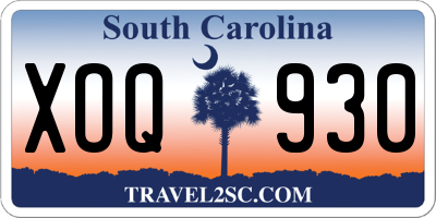 SC license plate XOQ930