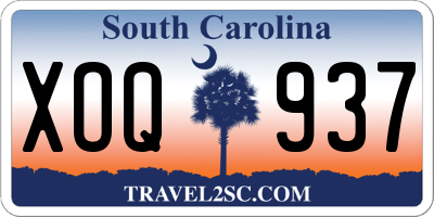 SC license plate XOQ937