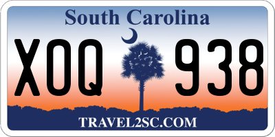 SC license plate XOQ938