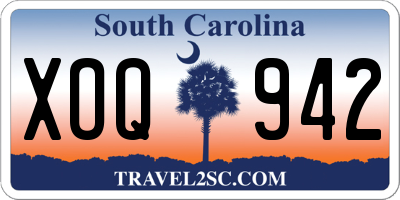 SC license plate XOQ942