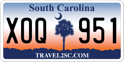 SC license plate XOQ951