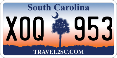 SC license plate XOQ953
