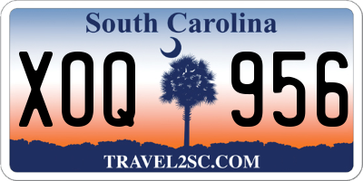 SC license plate XOQ956