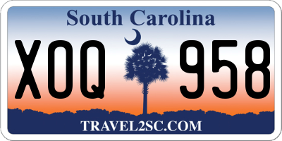 SC license plate XOQ958