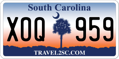 SC license plate XOQ959