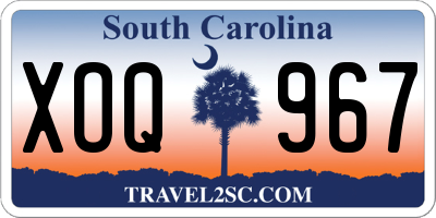 SC license plate XOQ967