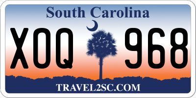 SC license plate XOQ968