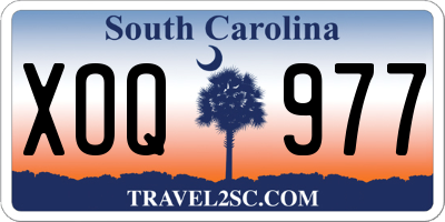 SC license plate XOQ977