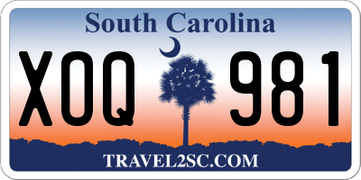 SC license plate XOQ981